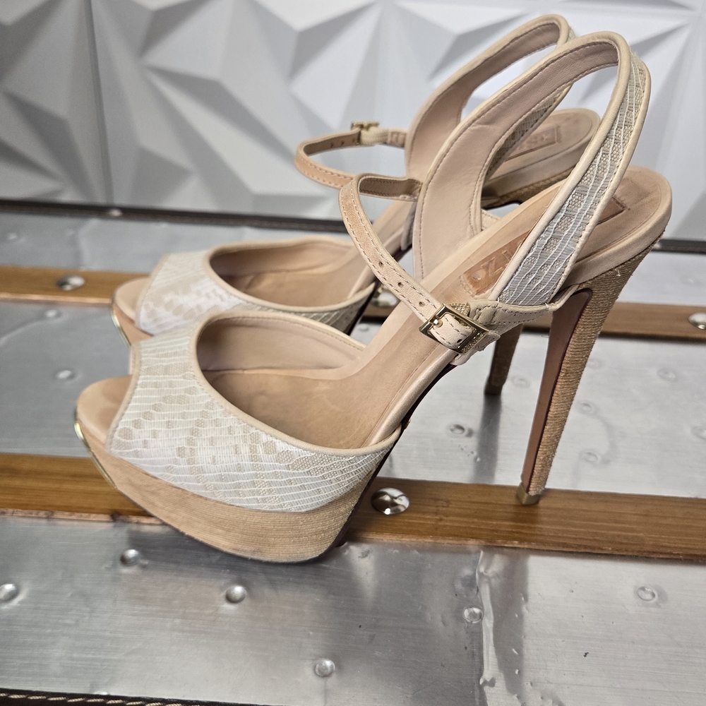 SCHUTZ Cream Platform Heels